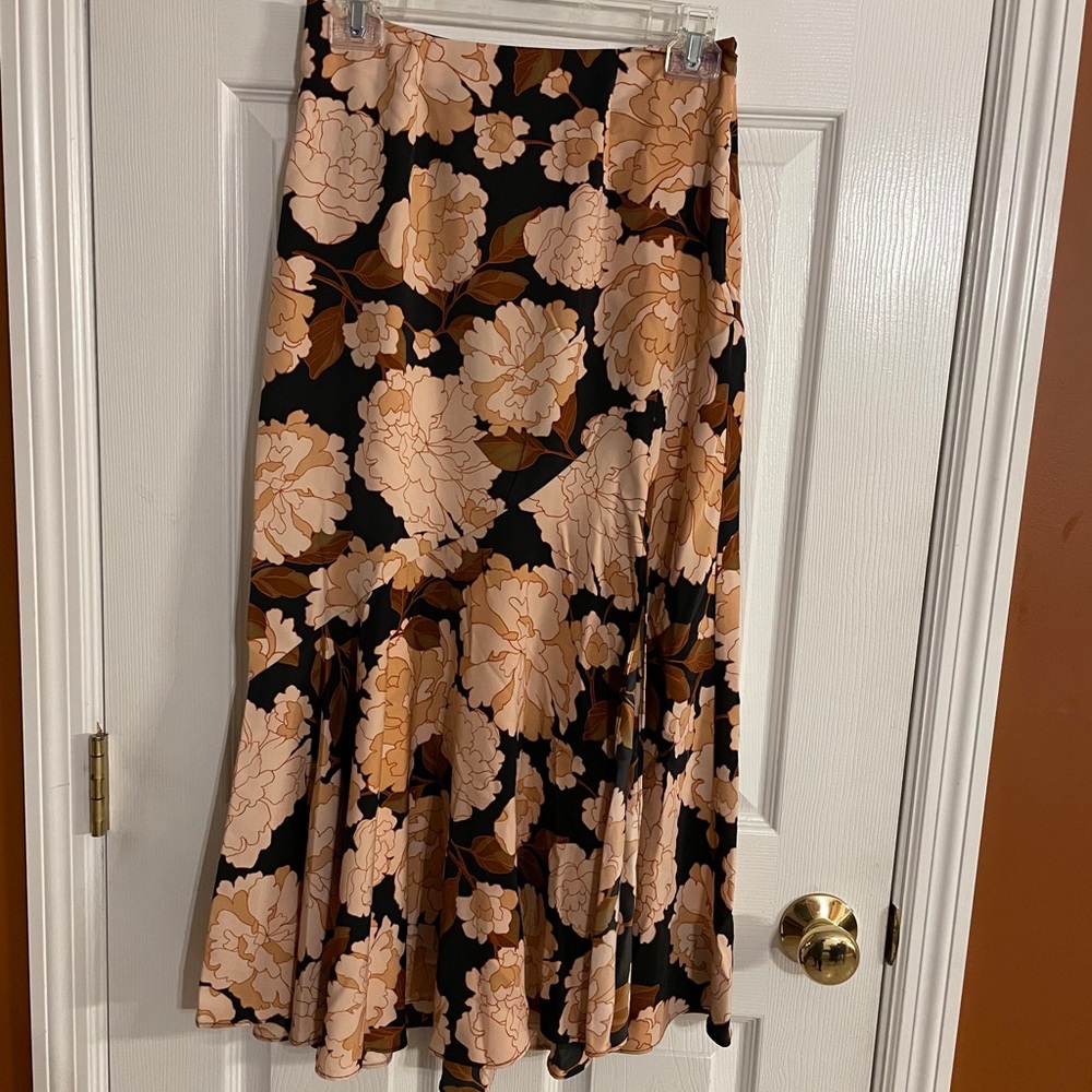 Floral Print Midi Slip Skirt - Who What Wear